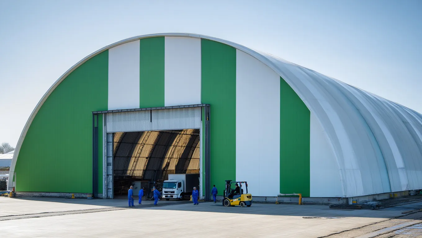 Бескаркасный ангар